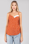 V-neck Contrast Strapped Cami
