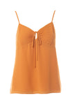 Front Pleated Detail With Tie Cami
