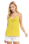 Front Pleated Detail With Tie Cami