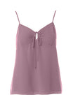 Front Pleated Detail With Tie Cami
