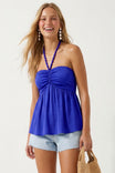Silky Beaded Halter Top