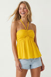 Silky Beaded Halter Top