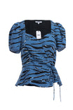 Cap Sleeve Print Crop Top