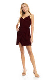 Side Tied Over Lapping Mini Dress