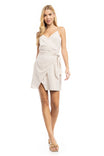Side Tied Over Lapping Mini Dress