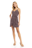Side Tied Over Lapping Mini Dress