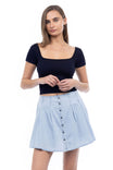 Botton Down Skort