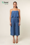 Strappy Layered Culotte Tencel™ Jumpsuit