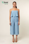 Strappy Layered Culotte Tencel™ Jumpsuit