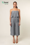 Strappy Layered Culotte Tencel™ Jumpsuit