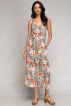 Front Tie Print Romper