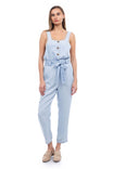 Button Down Overalls Jumpsuit