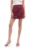 Faux Suede Mini Flare Skirt