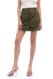 Faux Suede Mini Flare Skirt