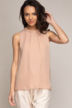Picot Edge Finished Sleeveless Top