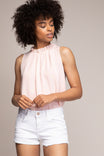 Picot Edge Finished Sleeveless Top