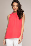 Picot Edge Finished Sleeveless Top