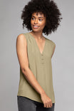 V Neck Drop Shoulder Top