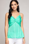 Front Twist Spaghetti Strap Cami
