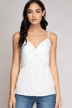 Front Twist Spaghetti Strap Cami