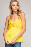 Front Twist Spaghetti Strap Cami