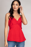 Front Twist Spaghetti Strap Cami