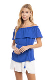 Off Shoulder Elastic Ruffle Top