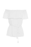 Off Shoulder Elastic Ruffle Top