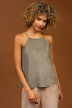 Round Neck Faux Suede Tank Top
