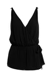 V-neck Hidden Button Tank Top