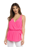 V-neck Hidden Button Tank Top