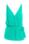V-neck Hidden Button Tank Top