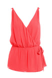 V-neck Hidden Button Tank Top