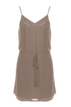 Pin Tuck Cami Dress With Waist Tie