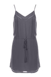 Pin Tuck Cami Dress With Waist Tie