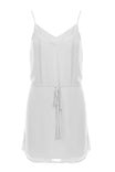 Pin Tuck Cami Dress With Waist Tie