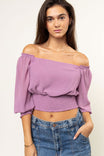 Chiffon Off-Shoulder Blouse