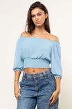 Chiffon Off-Shoulder Blouse