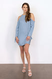 Cold Shoulder Tie Sleeve Dress