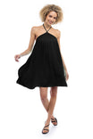 Sleeveless Trapeze Halter Dress