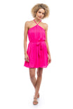 Sleeveless Trapeze Halter Dress