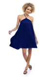 Sleeveless Trapeze Halter Dress
