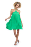 Sleeveless Trapeze Halter Dress