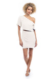 Slit Front Off Shoulder Mini Dress