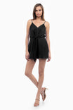 Sleeveless Romper With Front Knot Detail