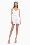 Sleeveless Romper With Front Knot Detail