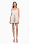 Sleeveless Romper With Front Knot Detail