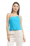 Ruched Asymmetrical Strappy Tank