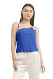 Ruched Asymmetrical Strappy Tank