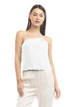Ruched Asymmetrical Strappy Tank